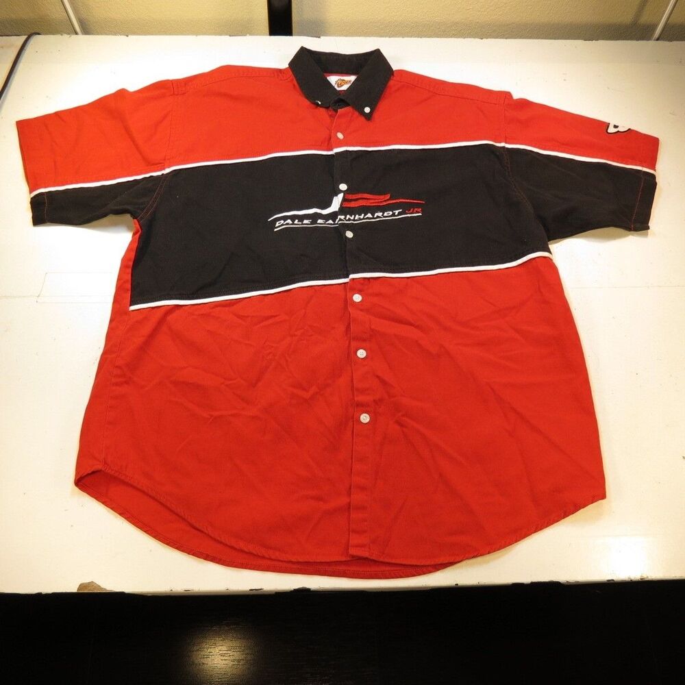 VINTAGE 2004 WINNER'S CIRCLE DALE EARNHARDT JR NASCAR RACING PIT CREW SHIRT XL